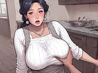 stepmom deepthroats in front of roommate