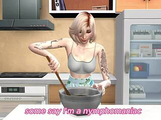 金发在家狗爬式猛干3D Sims4动画