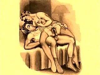 vintage erotic drawings with a retro twist!