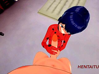 3D animated hentai with Ladybug and her steamy handjob