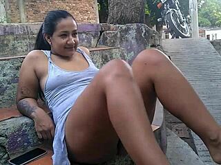 Housewife gets a rough and kinky trim in public