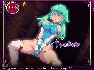 扶她法师Kanade在扶她地牢任务重做第2部分中用阴户玩具失去控制