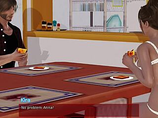 Hot milf seduces two guys in one night in 3D game