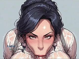 stepmom deepthroats in front of roommate