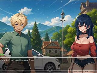 Horny girlfriend rips his shirt off in Blurring Walls
