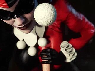 Harley Quinn in the animated porn film Dezmall's sex adventure