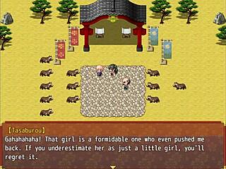 Battle shrine maiden Honoka teases with fingering in wild anime game part 4