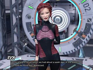 Stranded in Space: Asian Milf Scientist Unveils Sexy Project in Outfit