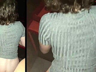 Thrilling cinema QUICKIE with RISKY PUBLIC SEX at the movies