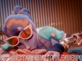 i relax with the widow on the sunny beach