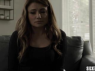 Submissive Teen Babysitter Adria Rae Obeys Horny Boss with Cock Sucking