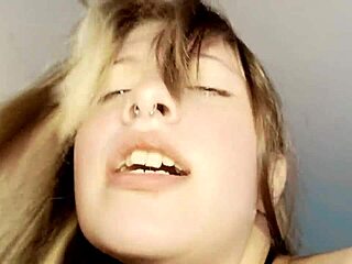 sexy teen sits her tight ass on big dick for assfucking and cum