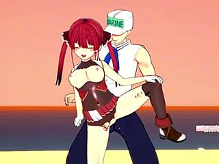Houshou Marine’s sensual beach scene in Koikatsu!