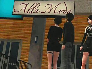 Beautiful anime game with a cute girl and big boobs