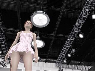 Exploring Fallout 4 fashion number 207 with a brunette character in 3D anime style