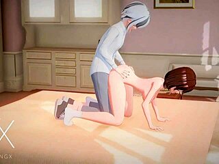 Anime hentai futanari girl enjoys wild anal play