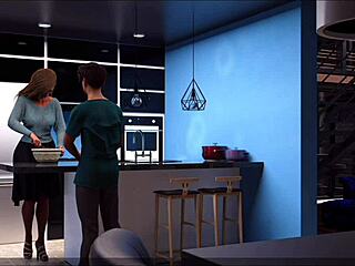 Early morning surprise from horny stepmother in 3D game
