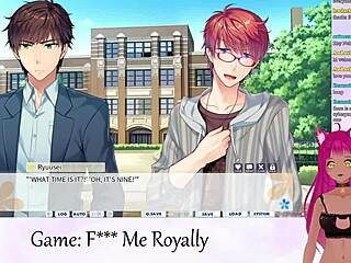 vtuber lewdneko plays f me royally part 1, kissing in anime hentai game?