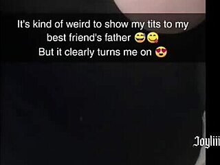 Sexting my best friend's dad on Snapchat until I cum