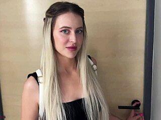 Pretty blonde gets a rough anal on holiday
