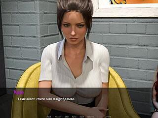 Kate 17 in anime costume in public hentai game