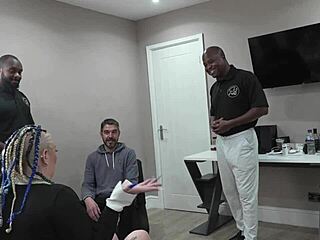 Old gay gets humiliated in a group gangbang with a BBC