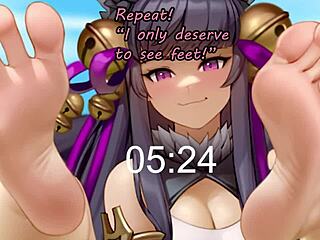 Femdom domination: Anime feet JOI for foot fetish lovers