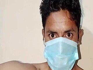 Young bisexual Pakistani man's solo pleasure at night