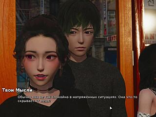 Beautiful anime game with a cute girl and big boobs
