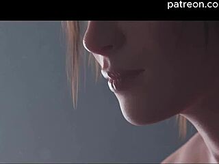 3D animated Lara Croft in a hot hentai scene with a blowjob and facial