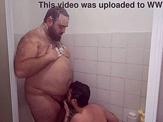 Fucking Bareback in Shower With Hot Daddy