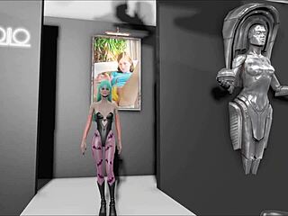 Exploring Fallout 4 fashion number 207 with a brunette character in 3D anime style