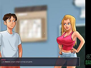 Helping out the hot cheerleaders from school in the Summertime saga