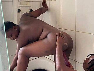 only black african lesbians fuck in the bathroom and behind scenes