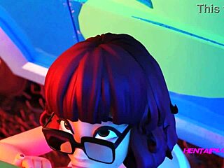 Velma from Scooby Doo in hot 3D animated action with Shaggy