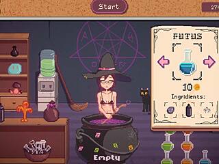 Play a part-time witch in a hentai game with anime-style visuals