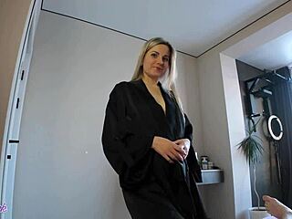 Stepmom Britney from Tantaly helps me cum after catching me.