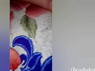 Sultry Latina in red lingerie seduces her roommate