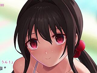 swimsuit girls in anime hentai style
