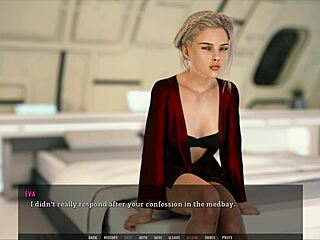 Beautiful woman with perfect body in animated porn movie