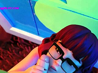 Velma from Scooby Doo in hot 3D animated action with Shaggy