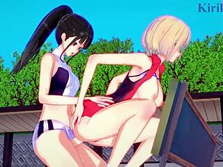 Chisato Nishikigi and Takina Inoue dive into wild big tits futanari sex in 3D anime action
