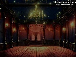 young bunny girl throat fucked by old man in witch hunter trainer hentai on new year