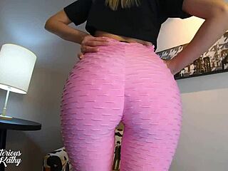 Yoga Break! Teen Sucks Cock and Gets Cum on Leggings!