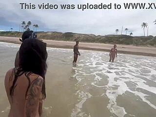 Having sex on the beach in front of everyone