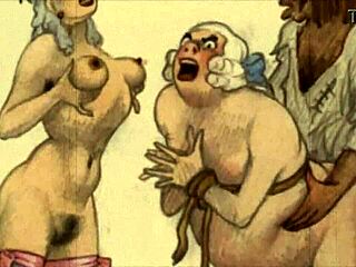 收集复古色情艺术，特色复古卡通和古董风格