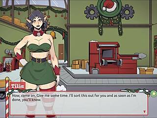 3D game with shemale and big tits, bukkake climax