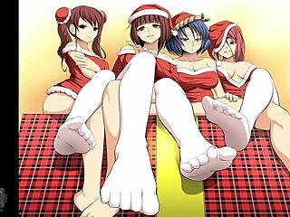 在这个动漫脚撸挑战中，你得对着脚趾撸