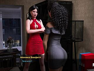 Boss-employee relationships in a fashion business in an anime-style porn game