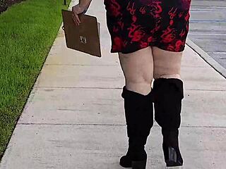 Big ass real estate agent in short dress